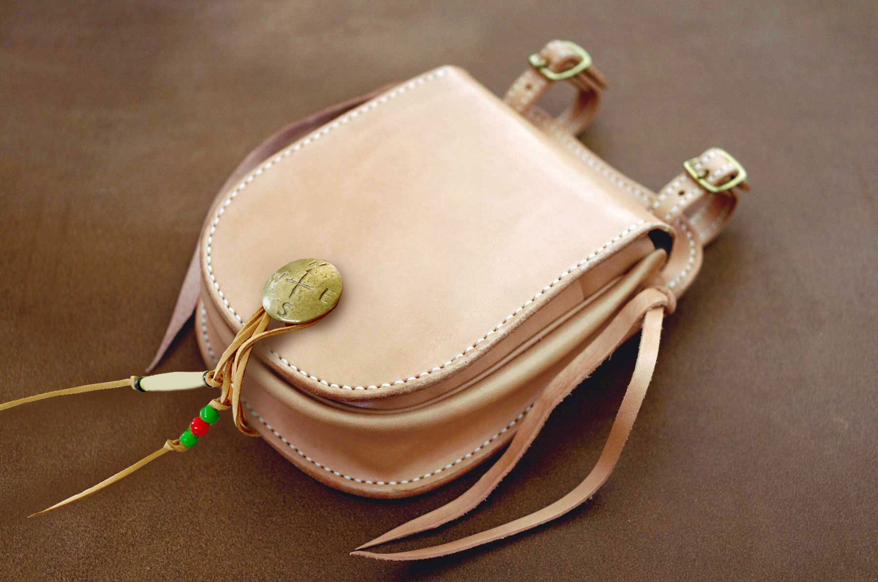 受注製作】本革サドルレザーのメディスンバッグ | Babylonica Leather 