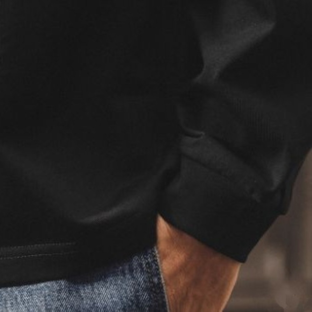 Back Print Crew Neck Long Sleeve T-Shirt ◇H0822