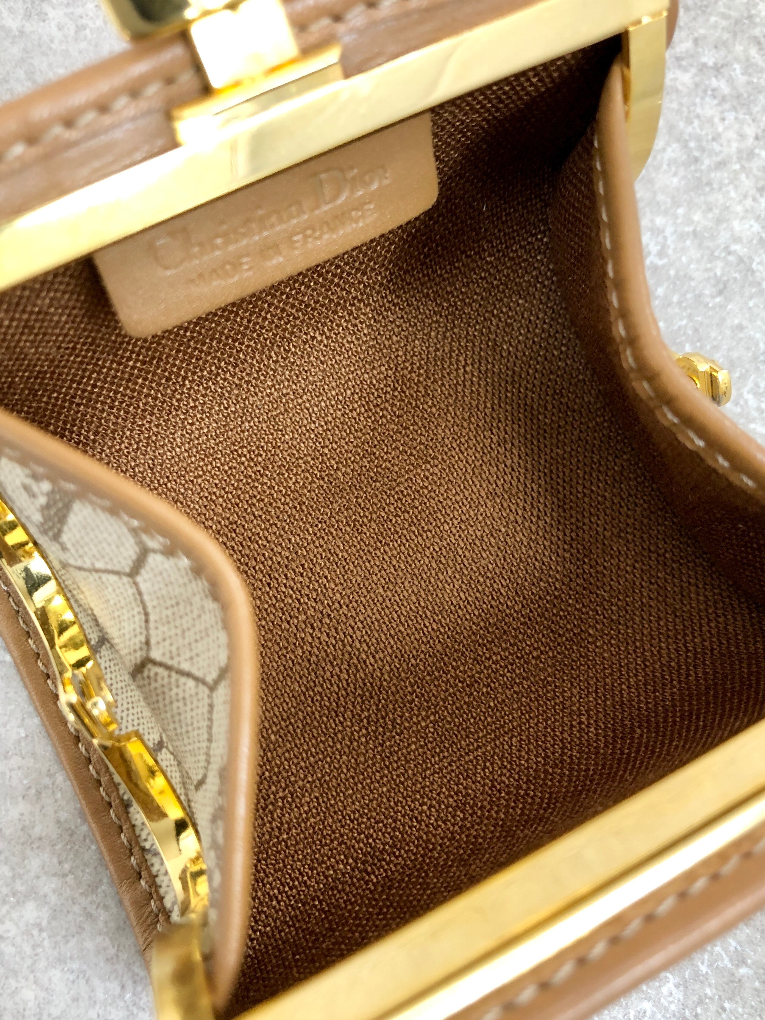Christian Dior クリスチャン ディオール ハニカム柄 財布 ブラウン