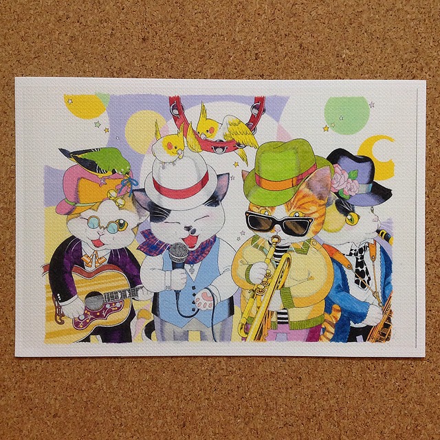 ネコの音楽隊 ポストカード