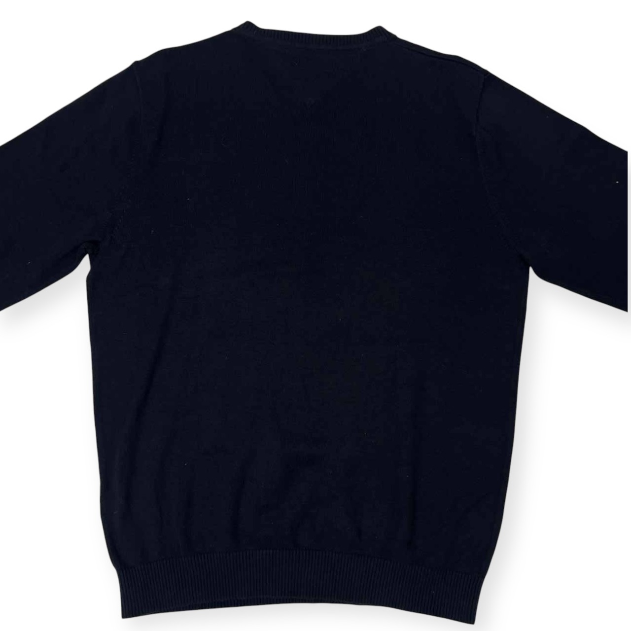 TOMMY HILFIGER トミーヒルフィガー Vネック Premium Cotton ニット セーター M/ネイビー メンズ
