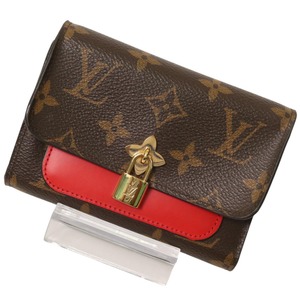 【最終処分SALE】LOUIS VUITTON ルイヴィトン  モノグラム M62567 ポルトフォイユ・フラワー  PVC 財布 ブラウン A-7370
