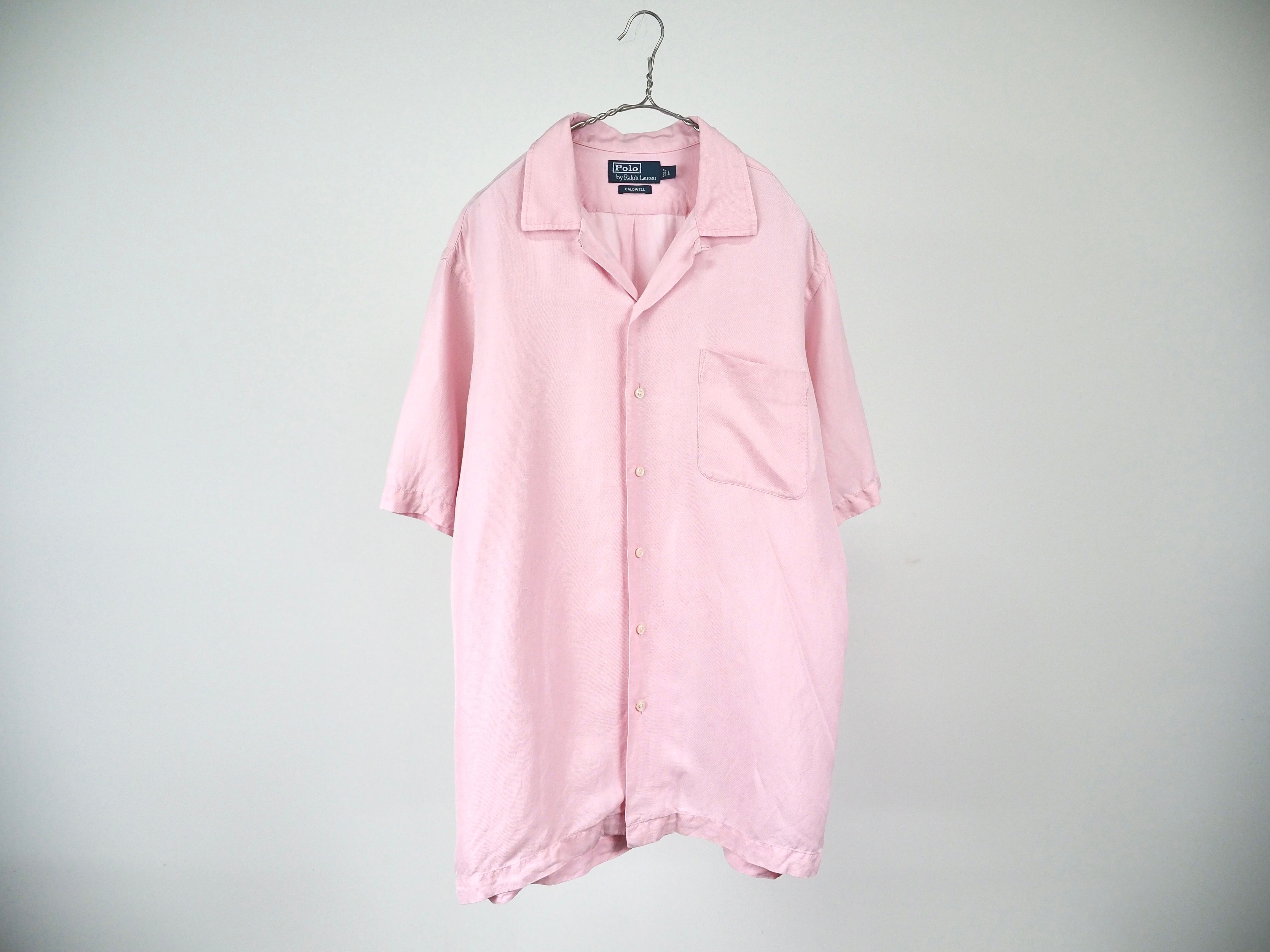 リネンシルク Polo by Ralph Lauren《CALDWELL》オープンカラー 半袖 