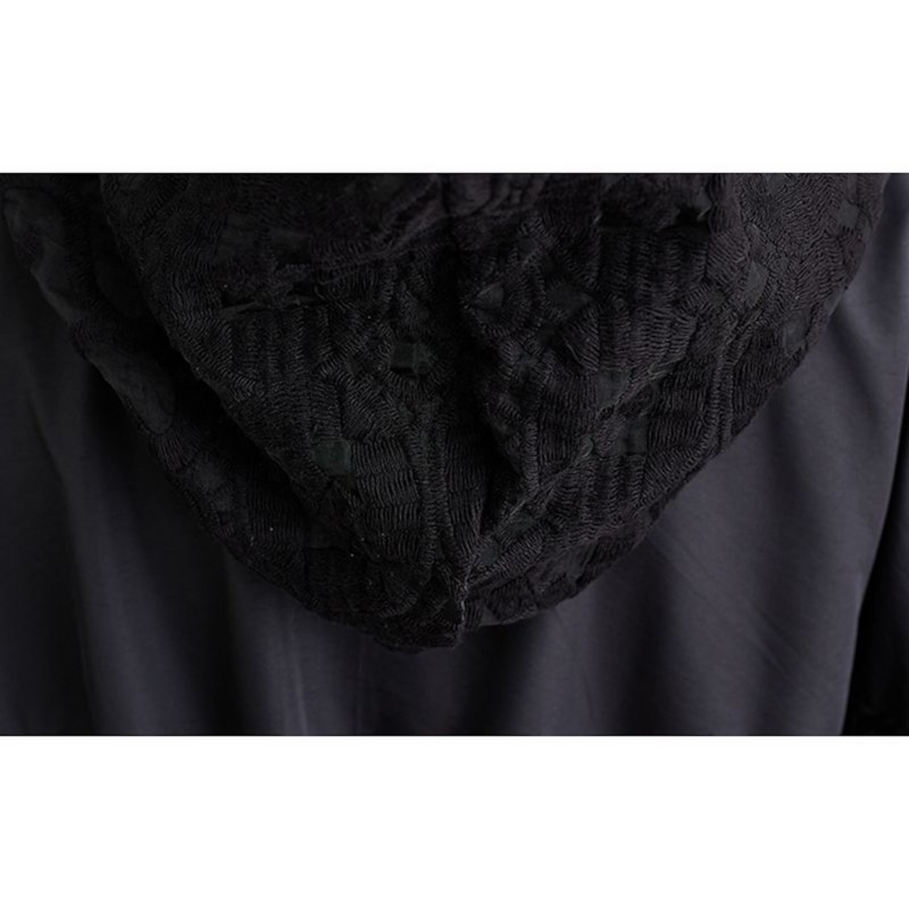 レース切替 フーデッド コート 00197