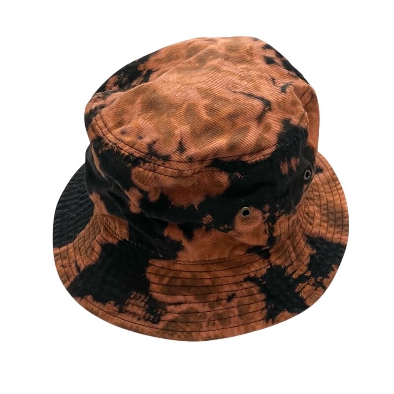 newhattan バケットハット L/XL タイダイ柄 黒 帽子 ブリーチ | RERAIN