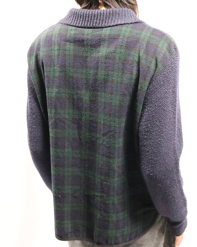 check shirt cardigan