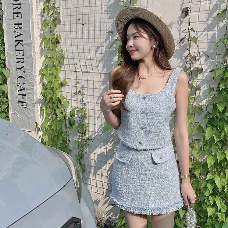 【上下セット】新作 スカート ドレス ミニドレス 高品質 手作り MY2-RY-R9426