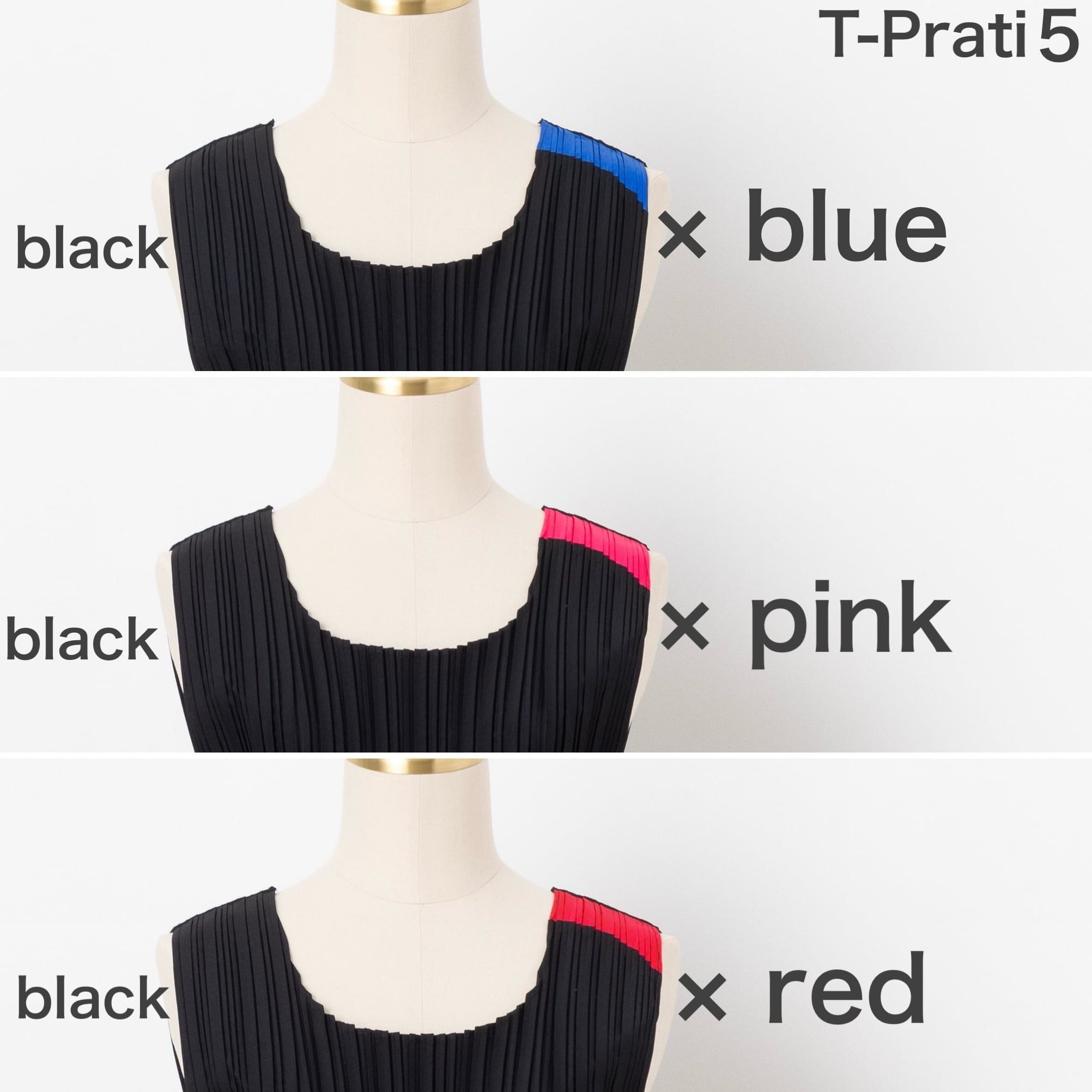 MONCOEUR T-Prati 5 黒× 肩配色 2Way Pratique Dress 100㎝ 黒