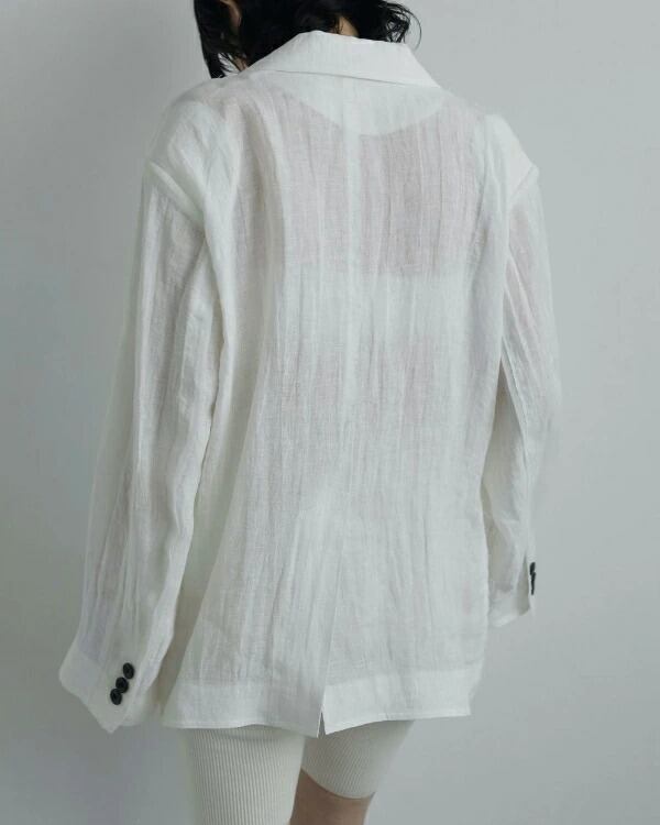 ànuke アンヌーク anuke 秋冬 Linen Sheer Jacket リネンシアー