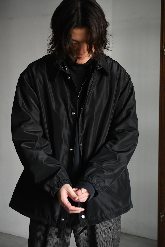 A.PRESSE / Vintage Half Zip Rib Collar Sweatshirt (BLACK)