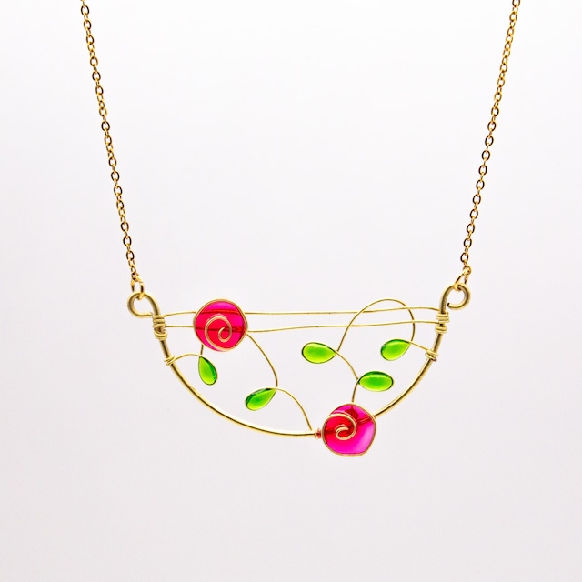 Resin Rose Necklace 03 / ネックレス