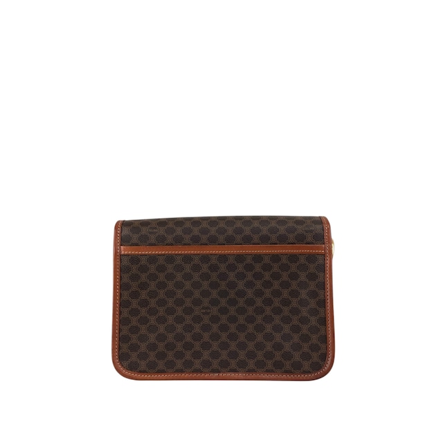 CELINE セリーヌ マカダム ショルダーバッグ ブラウン ガンチーニ PVC vintage ヴィンテージ オールド dkdrvy