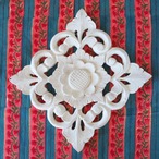 ブロックプリント生地【50cm単位】インド綿 ストライプ柄 青×ピンク×赤 #17127-BL2