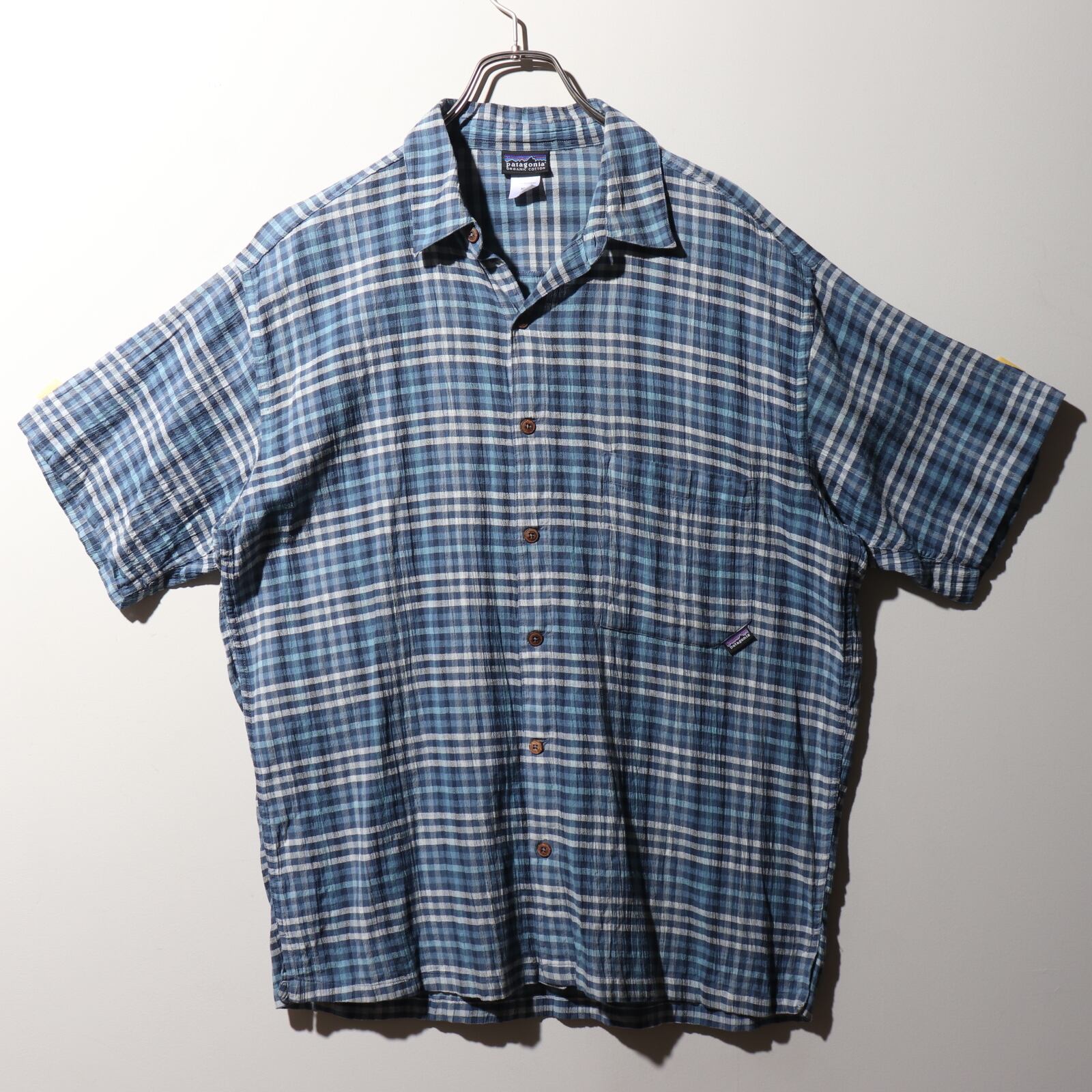 美品 M 05年 Patagonia A/C Yarn Dyed Shirt シャツ パタゴニア 青 