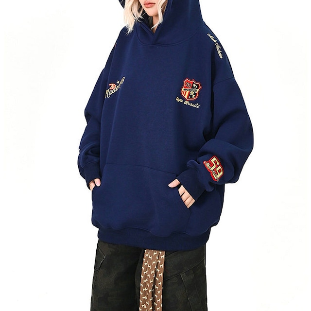 エンブレムスポーツフーディトップス 3col R01509