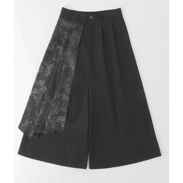 Zip-off overlay wide trousers C1157