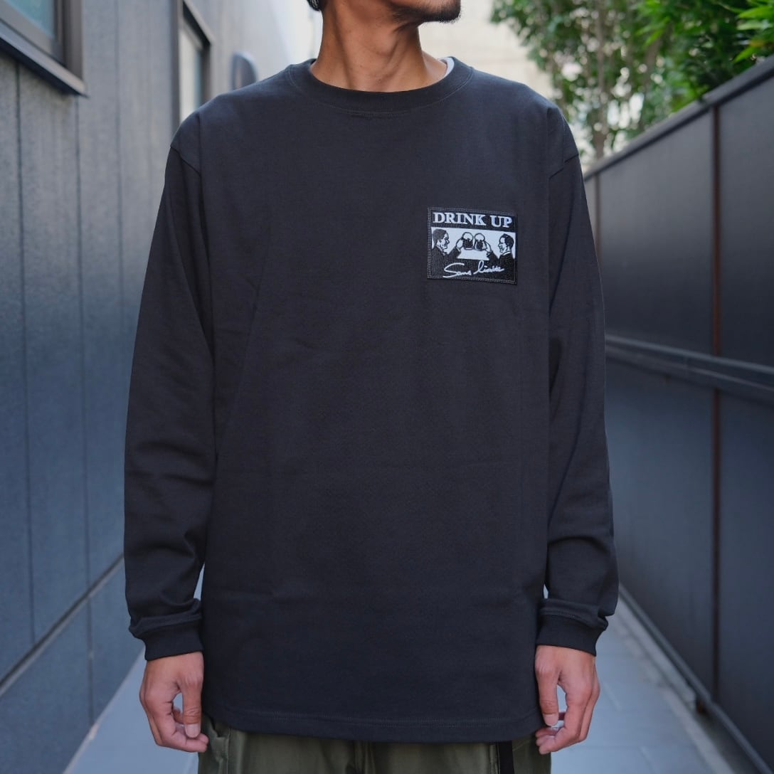 Sans limite(サンリミット) / ビールロンTEE DRINK UP PATCH-black