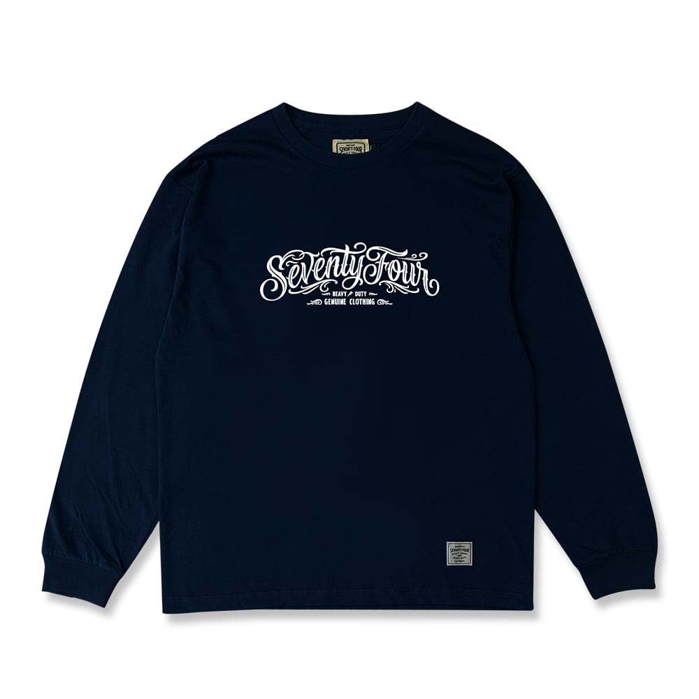 ロングスリーブTシャツ / SEVENTY FOUR(セブンティーフォー) / T-SHIRT L/S (SCRIPT)(NAVY)(STF26SF24)