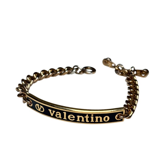 vintage VALENTINO logo plate bracelet