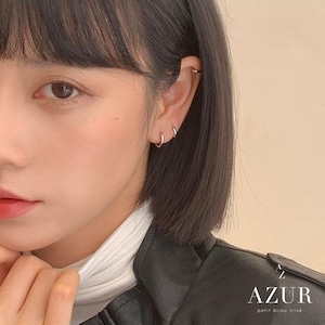 ミニマルフープピアス