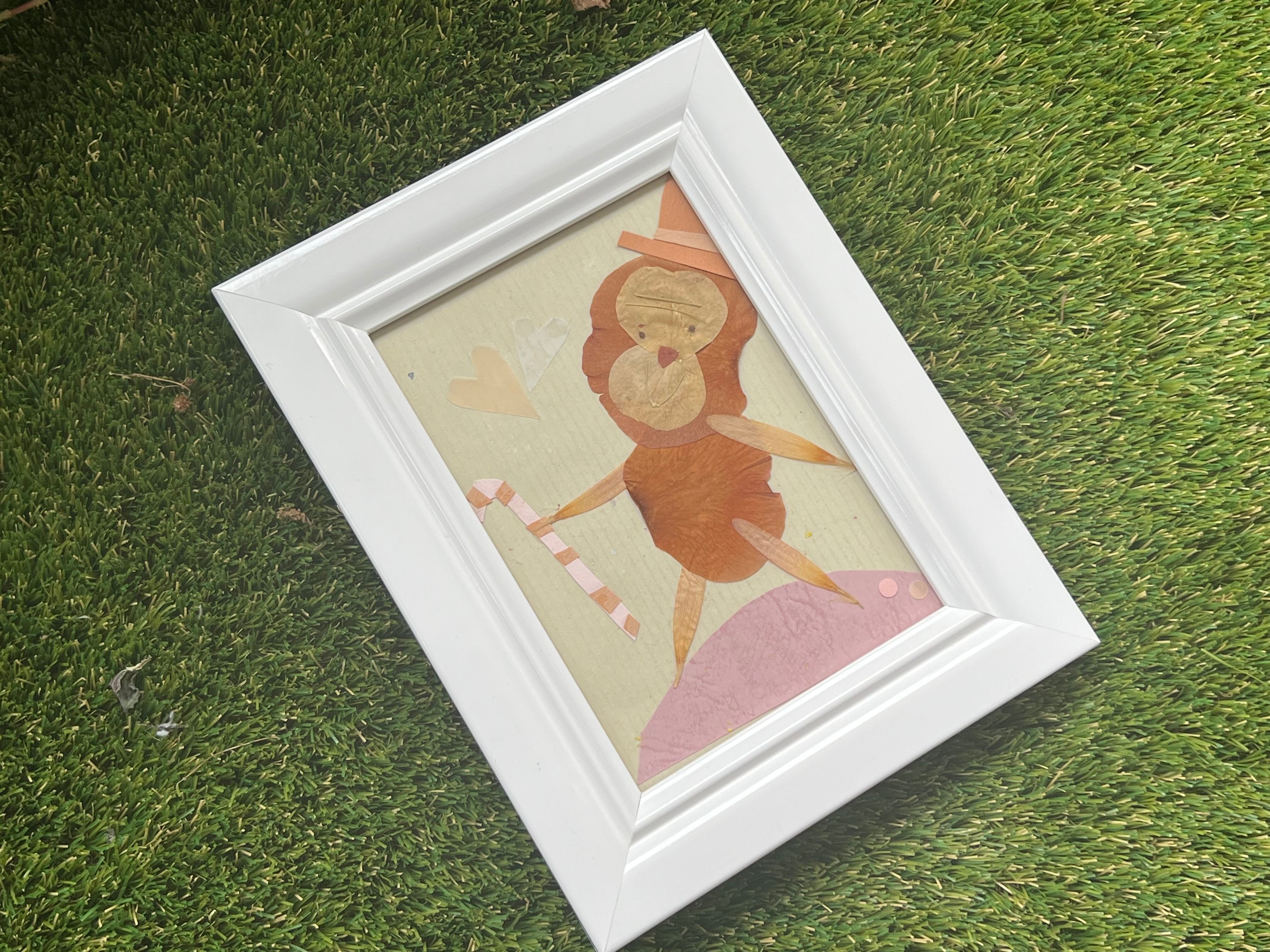 押し花 額 みんなのうたのオープニングアニメーションで制作のセル画