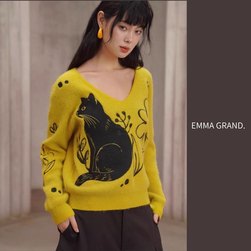 【emily】irene 36 ニット トップス iRENE（アイレネ）の「カットヤーンニットトップス / Cut Yarn Knit