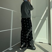 襟付半袖シャツknit/グレー