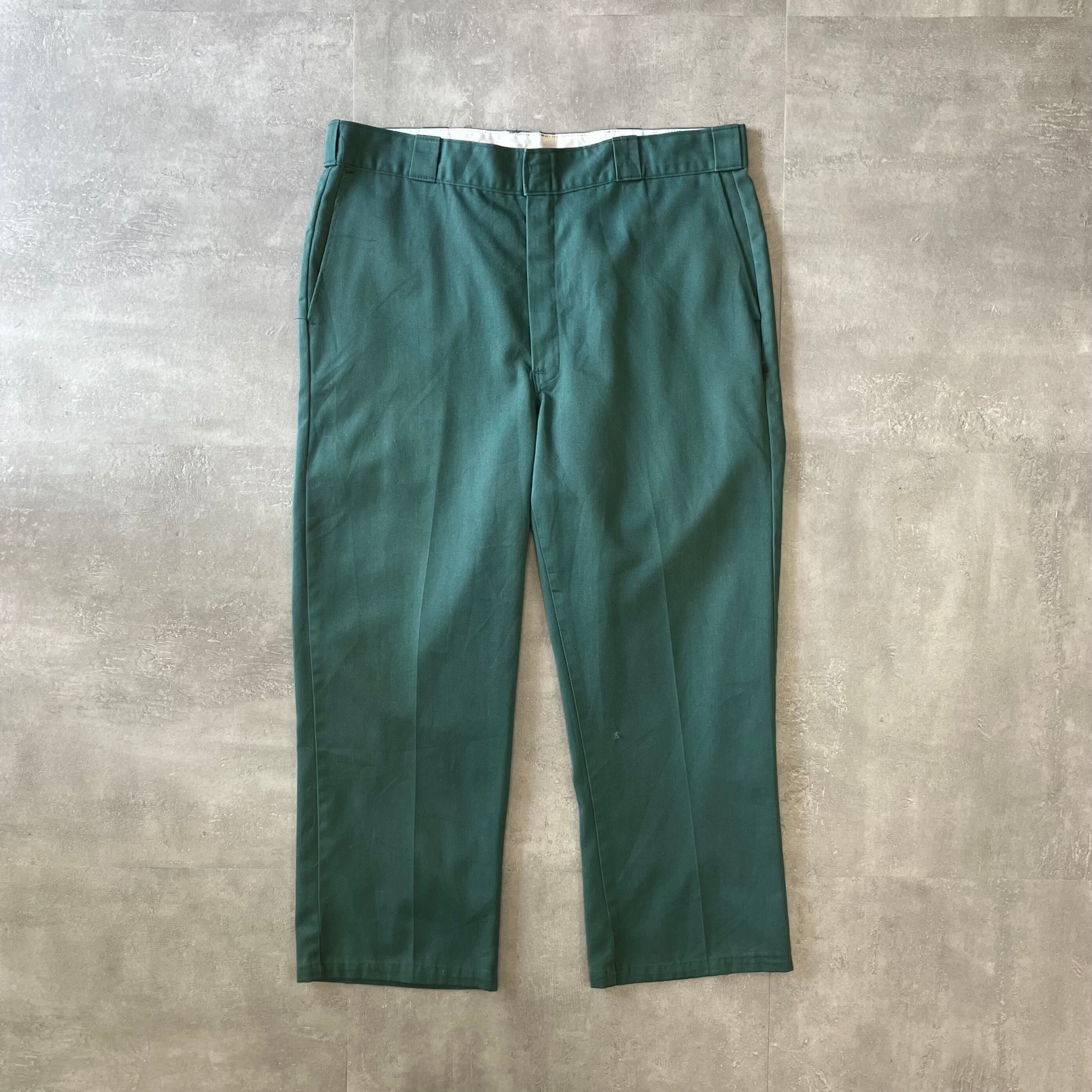 《実寸w38l27》Dickies 90s usa製 ワークパンツ グリーン No.2397