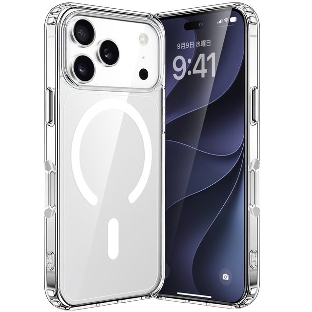 Xeokone 対応 iPhone 18 Pro Max ケース クリア 米軍MIL規格 MagSafe対応 マグネット搭載 耐衝撃 四隅衝撃吸収 黄変防止 いphone 18 Pro Max 透明ケース ワイヤレス充電対応 レンズ保護 キズ防止 滑り止め 軽量 PC背面+TPUバンパー 二層構造