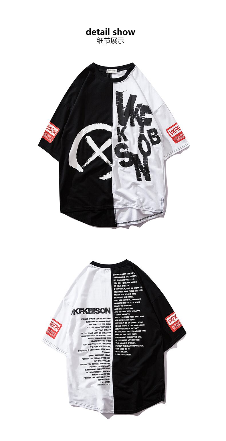 全2色 Tシャツ カットソー プリント カジュアル ストリート 