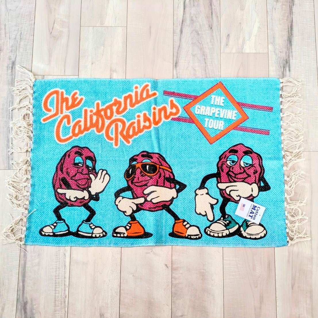 ♧【 The California Raisins( カリフォルニアレーズン ) 】COTTON MAT / コットンマット/ Floor Mat / フロアマット〚アメリカン雑貨 アメトイ〛