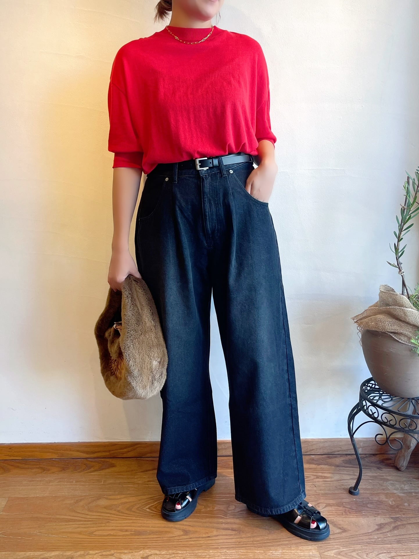 Dignite Collier / タックワイドデニムパンツ | anouk Dignite Collier / タックワイドデニムパンツ | anouk