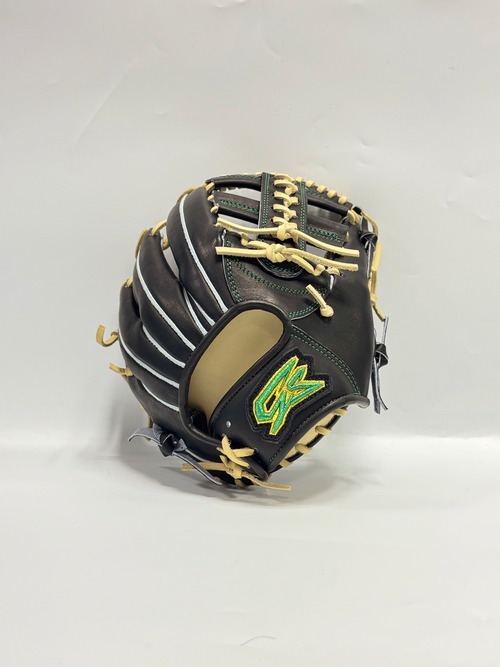 GSｰゴリラスポーツ　スタンダードモデル　硬式仕様グラブ　右投げ用　当て挟み型　ゴリラブラック×キャラメル　GSｰ11（クロスウェブ） 画像