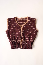 Baked brown drawstring vest