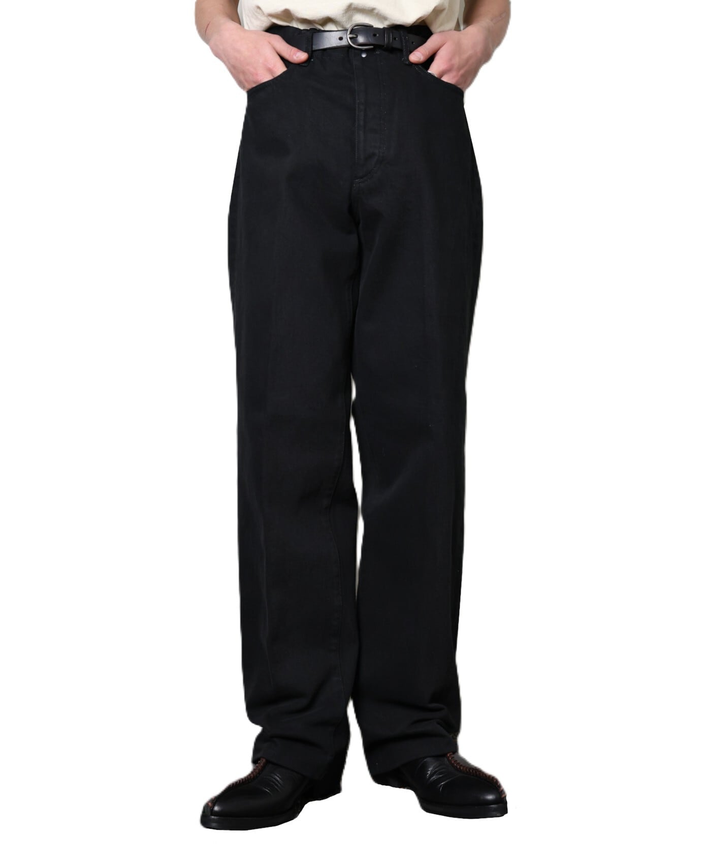 TANAKA / ST-2 THE JEAN TROUSERS (OVERDYE BLACK) | AfterSchool