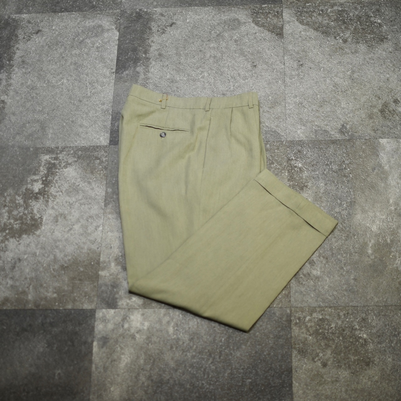 rayon blend 2tuck slacks khaki
