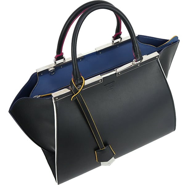 Used FENDI フェンディ トロワジュール 黒 8BH279 マルチカラー 超美品