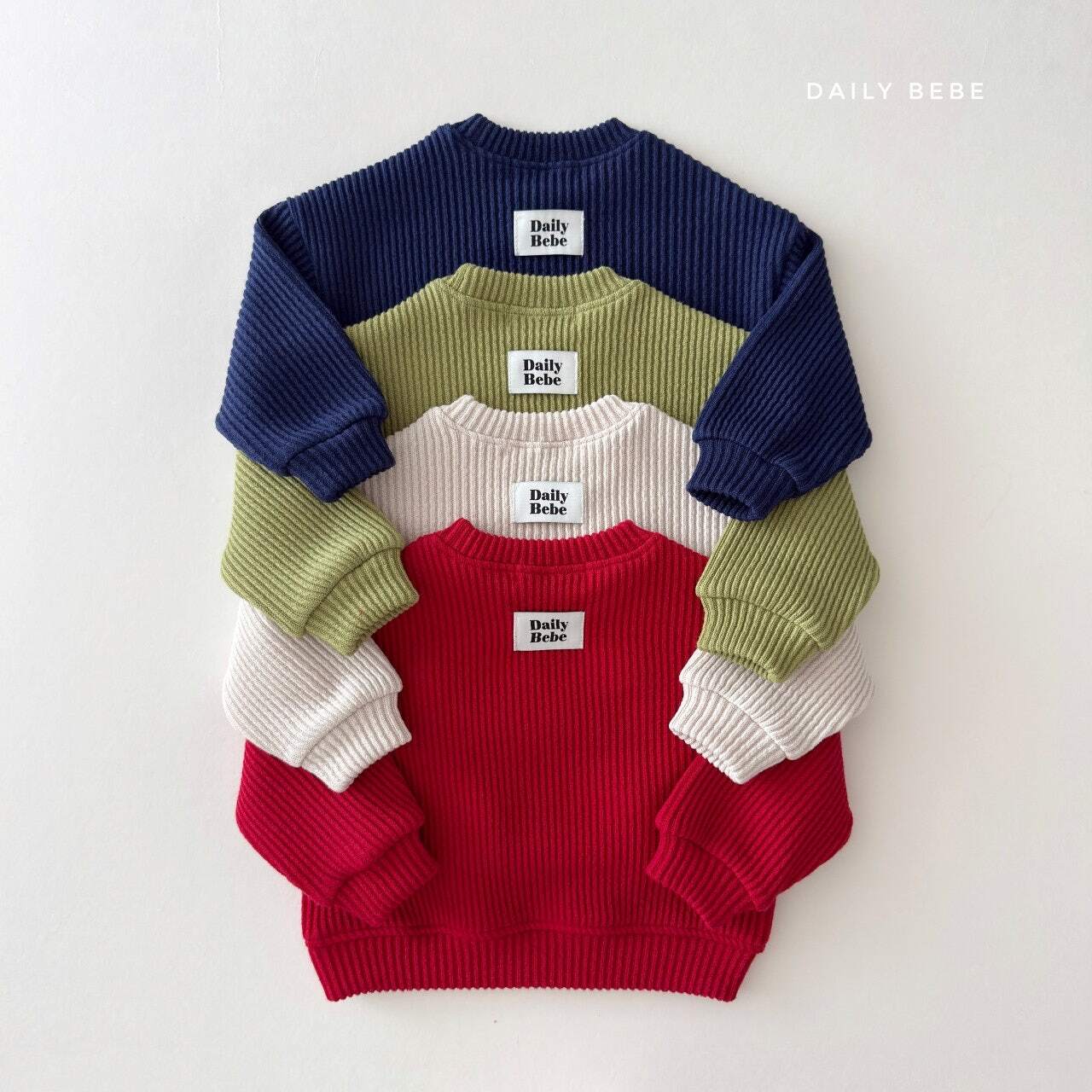 ribbed chunky sweatshirt【DAILYBEBE】※10月中旬発送予定