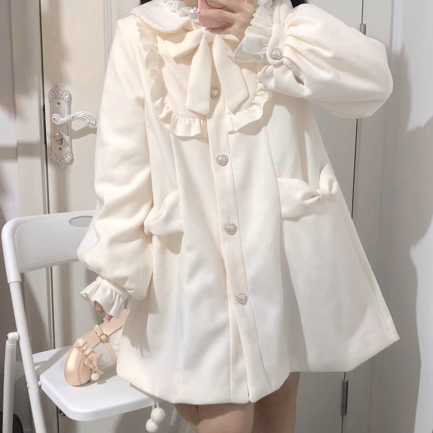 ゴスロリ通販 With U ホワイトロリータ コート 原宿ファッション