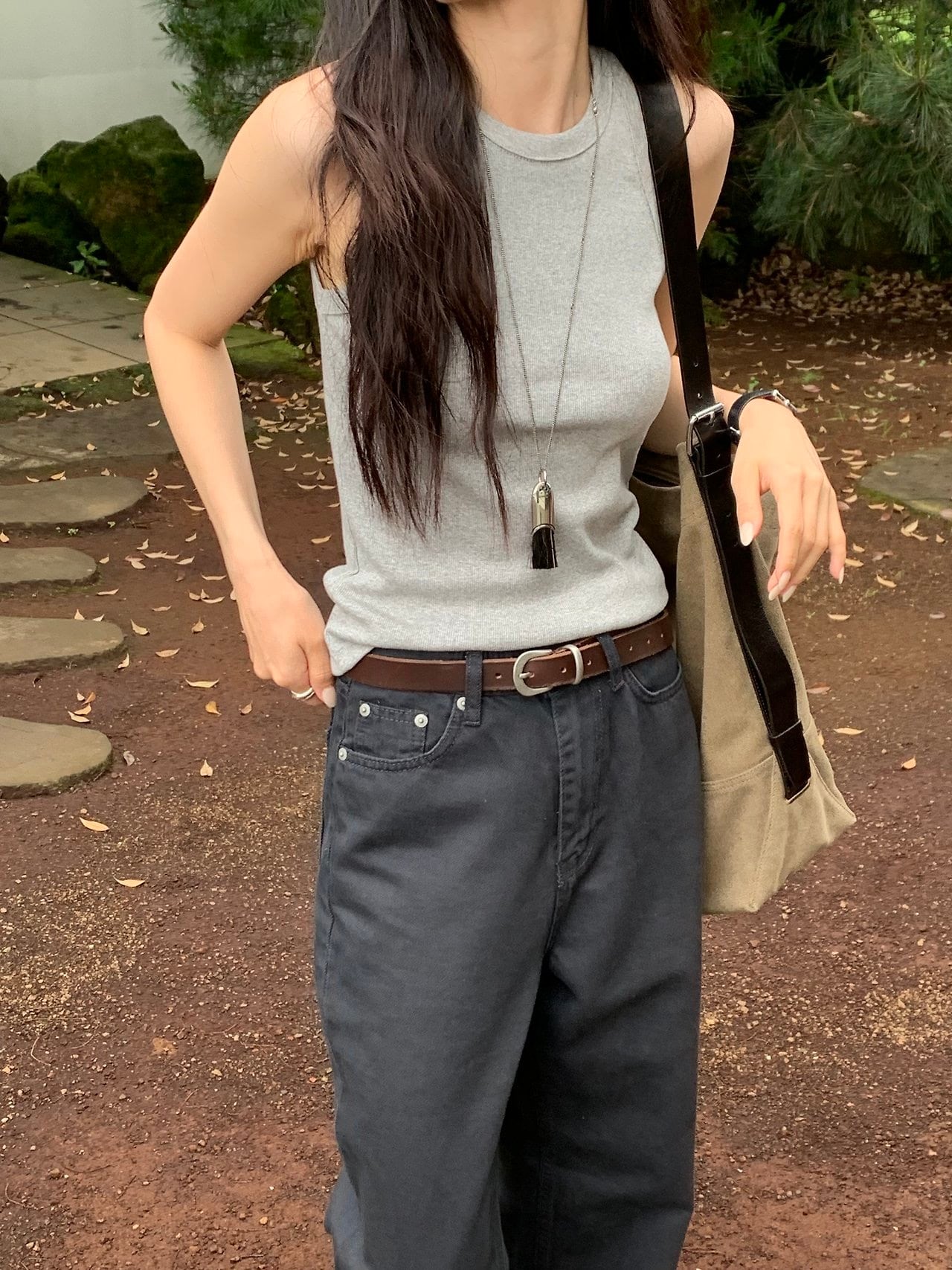 (予約) verveine / Mila Double Rib Sleeveless