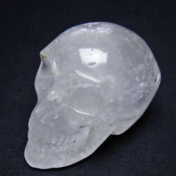水晶 ドクロ スカル 置物 一点物 145-1787