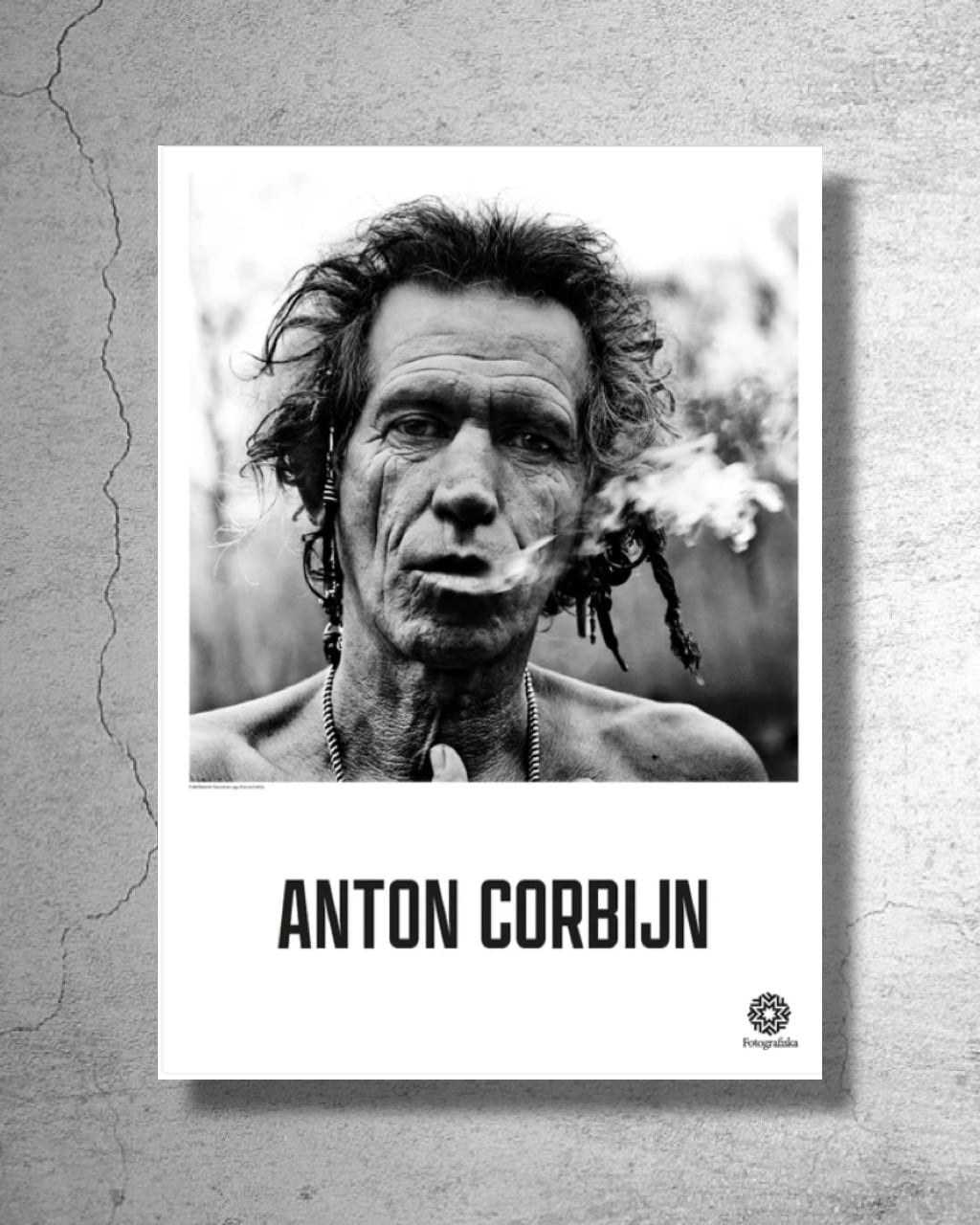 『キース・リチャーズ(The Rolling Stones)』x写真家『アントン・コービン』2025年スウェーデンでの個展ポスター