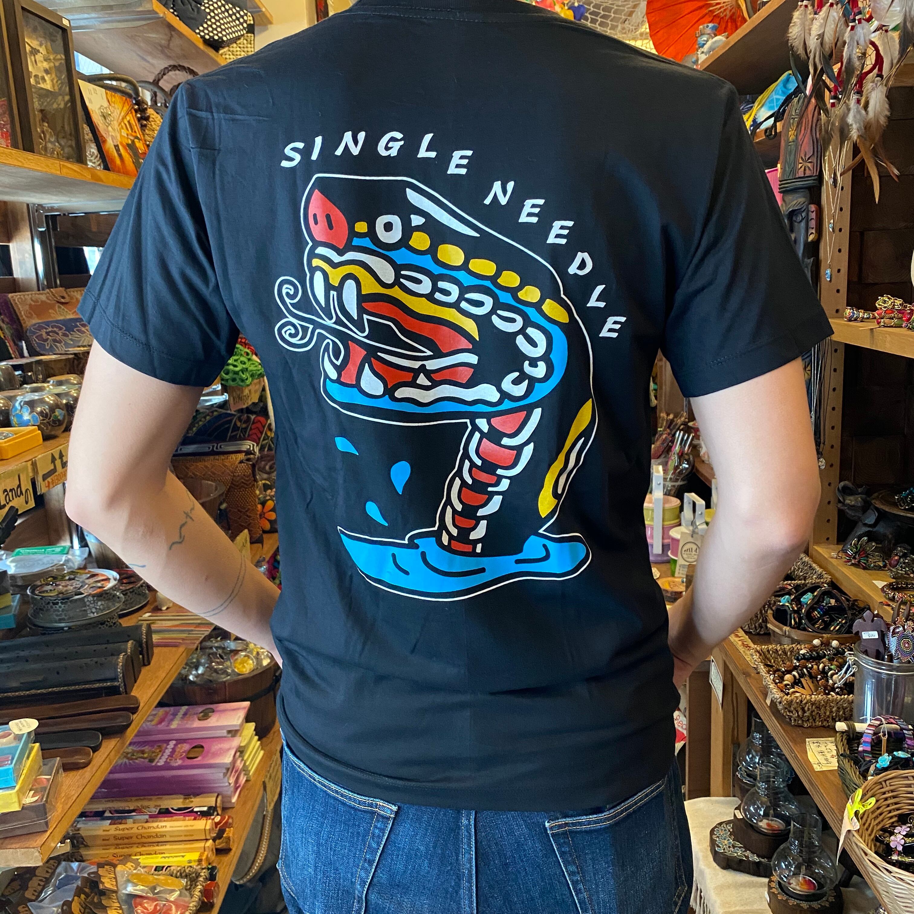 Single Needle】スネークタトゥーイラストTシャツ | curiosities okinawa
