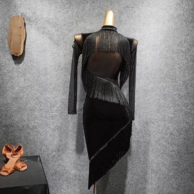 ベルベット タッセルデザインワンピース ds0358