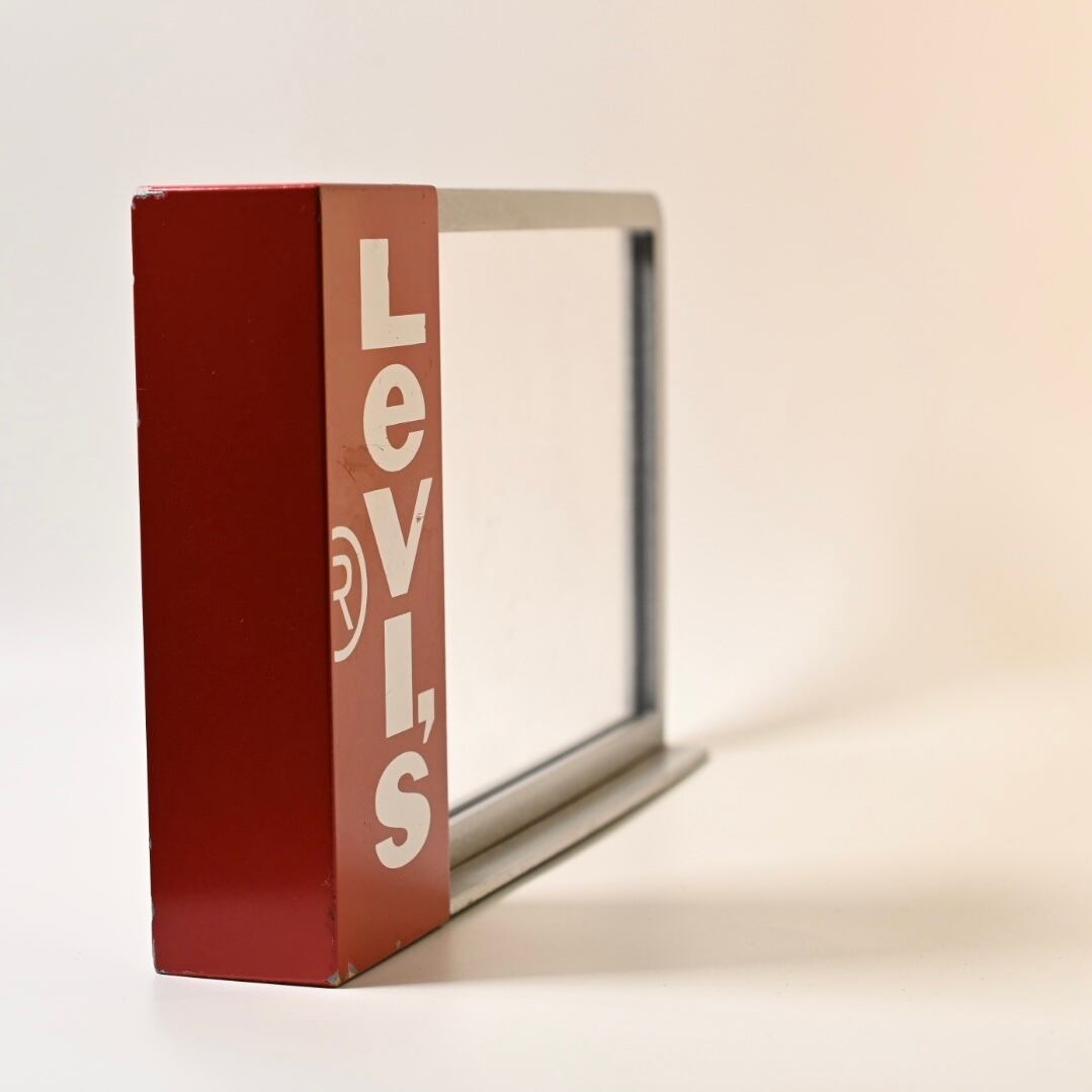 Vintage Levi's Store Sign Holder Display | Button Works Store