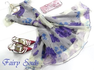 ★15号(XXL)☆贅沢シフォン花柄ワンピース(OPN5421)