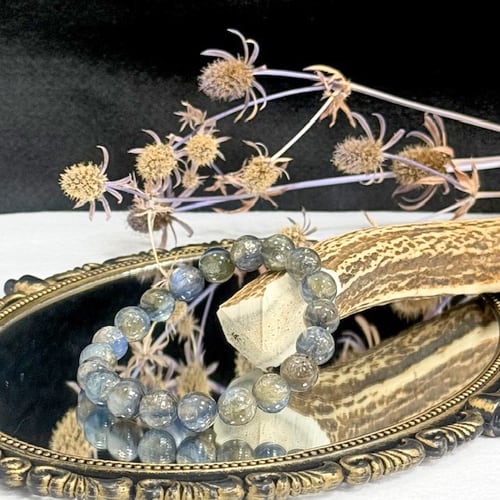 カイヤインクォーツ　カイヤナイト シリカ　ハート　パーム　2点 セット カイヤナイトインシリカ | 霽月洞-seigetsudou-鉱物装身具店 STORE