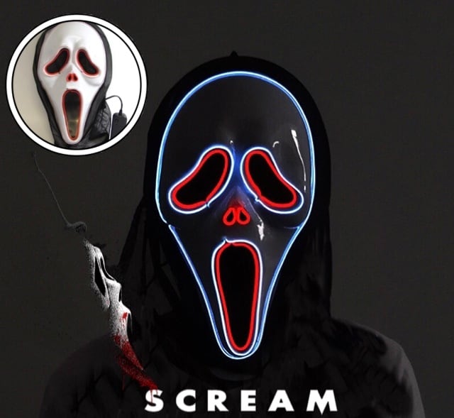 海外発送】SCREAM スクリーム ハロウィン LED マスク/仮装/クラブ
