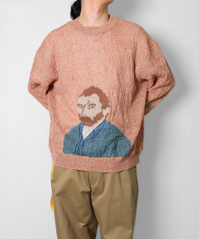 Kota Gushiken / KGSS26-K06  WAVY LINEN VAN GOGH (ORANGE)