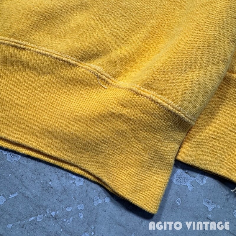 60's Unknown スウェットパーカー イエロー 濃いめ黄色 コットン